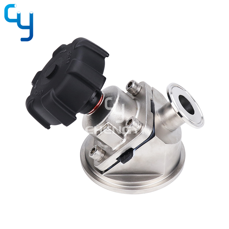 Manual tank bottom diaphragm valve