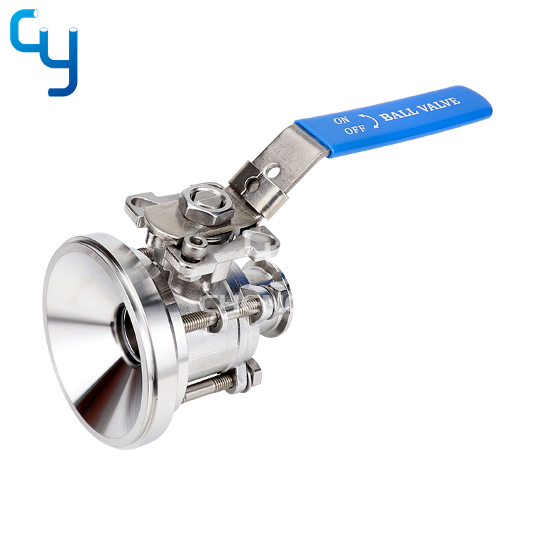 Three-piece manual tank bottom ball valve