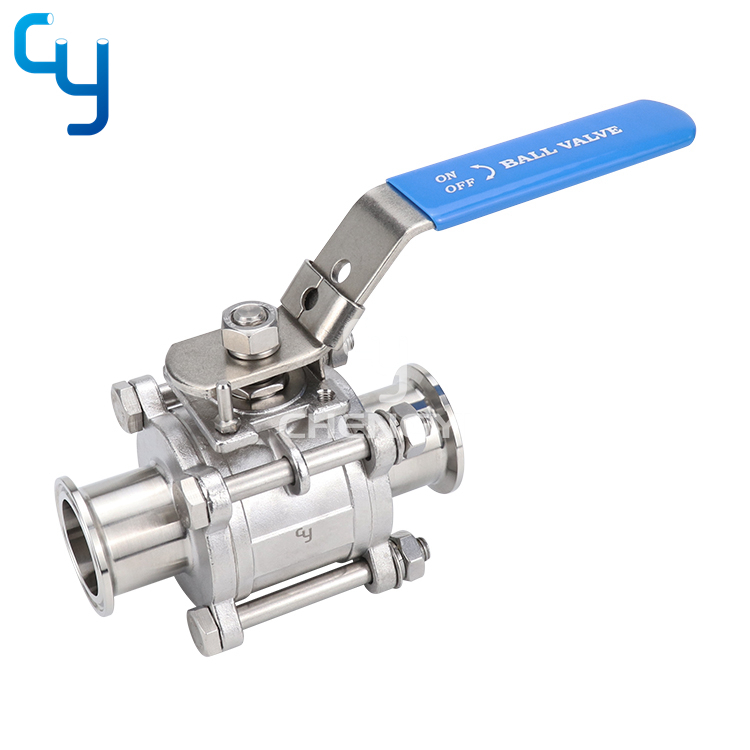 Three-piece manual ball valve