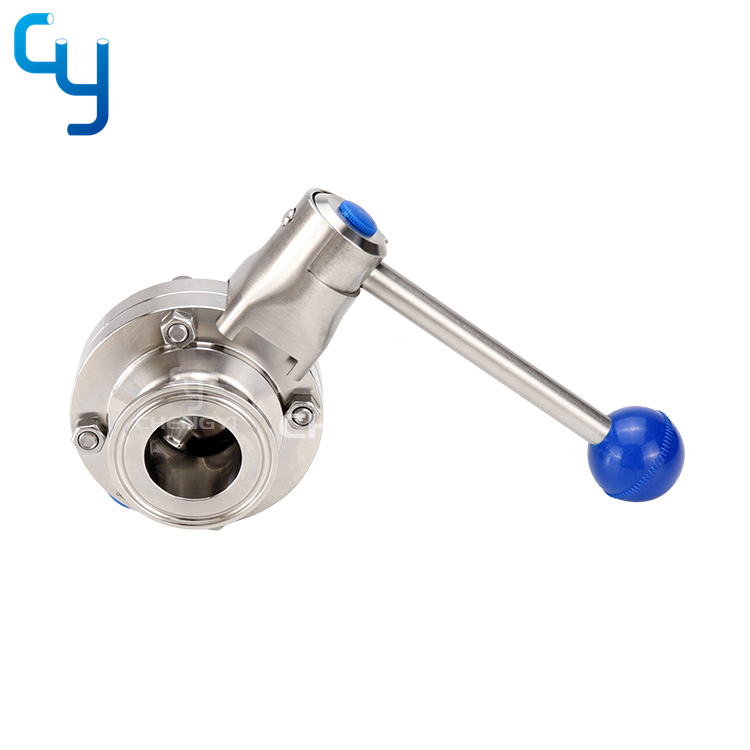 Sanitary manual butterfly valve