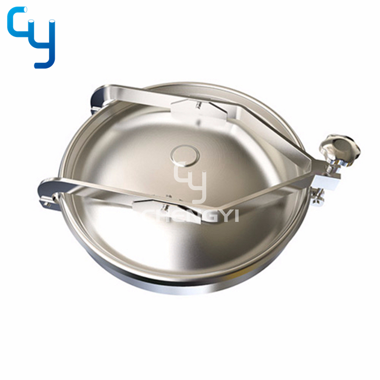 Non-pressure stainless steel sanitary round manlids