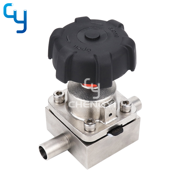 Straight way diaphragm valve