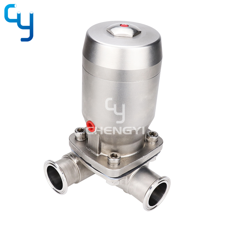 T type three-way diaphragm valve