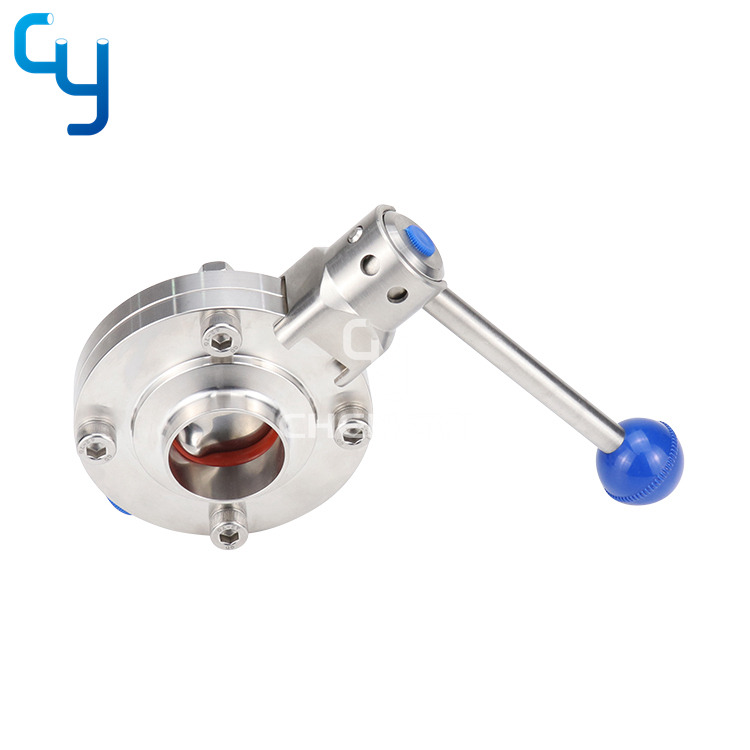 Sanitary manual butterfly valve