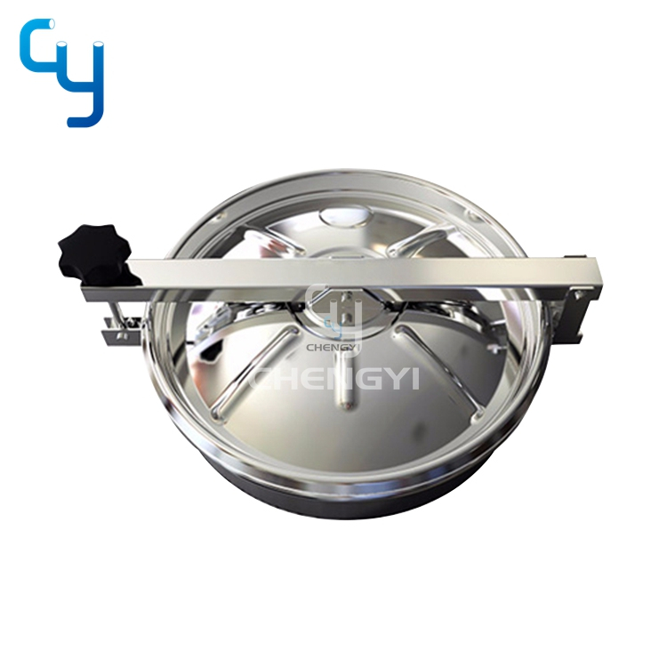 Sanitary Round Manway With Back-side Opening