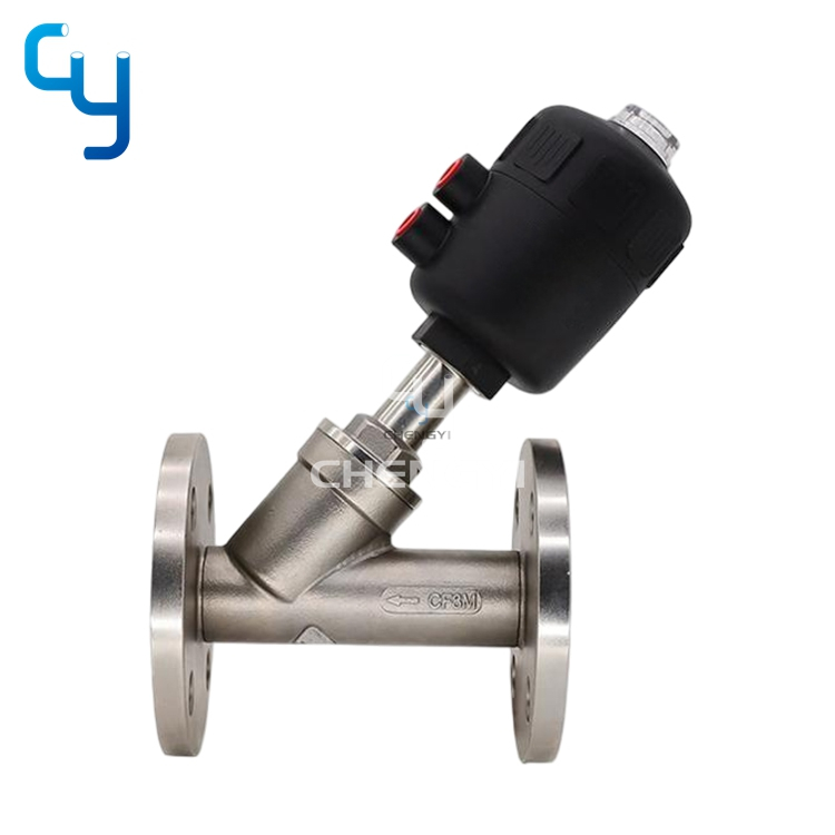 Pneumatic Flange Angle Seat Valve