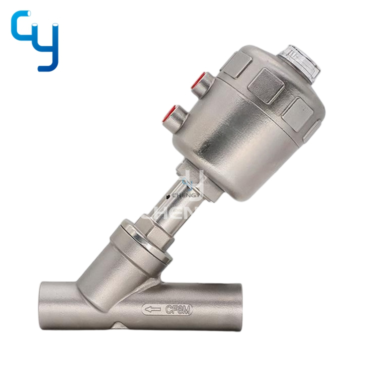 Pneumatic Welded Angle Seat Valve