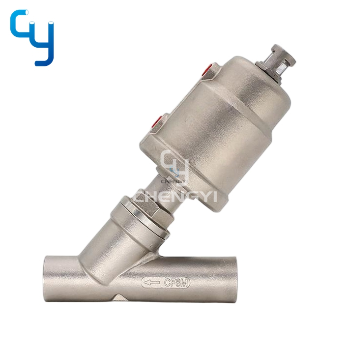 Pneumatic Welded Angle Seat Valve