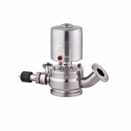 Pneumatic radial tank bottom diaphragm valve