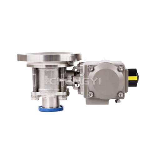 Three-piece pneumatic tank bottom ball valve