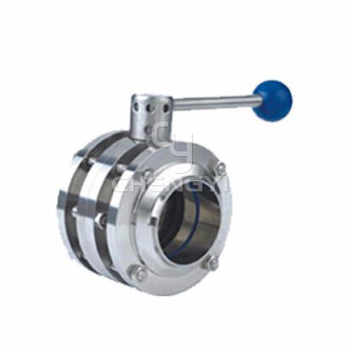 Manual three-piece butterfly valve