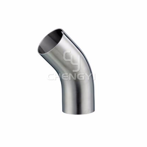 45° welded elbow with straight ends (elongated)