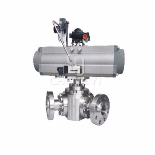 Pneumatic Y type 3-way ball valve