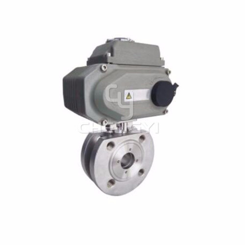 Electric high platform wafer ball valve