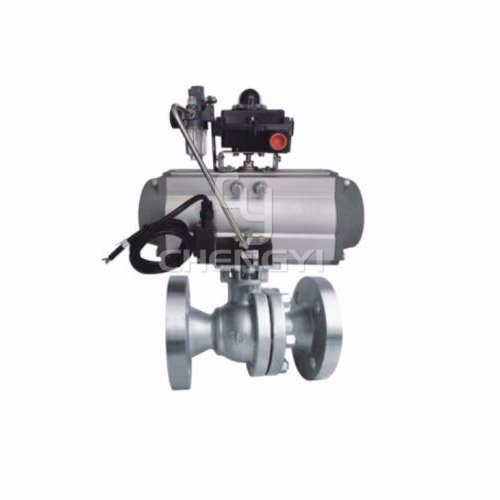 Pneumatic high platform flanged ball valve