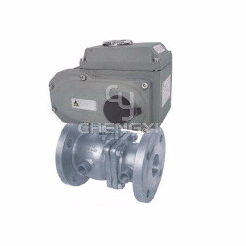 Electric jacketed flanged ball valve
